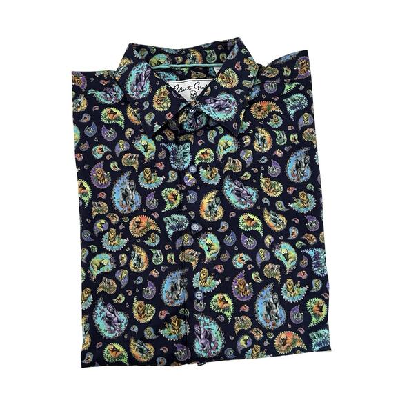 Robert Graham Animal House Shirt Mens Size M Multicolor Paisley Long Sleeve - Picture 2 of 8